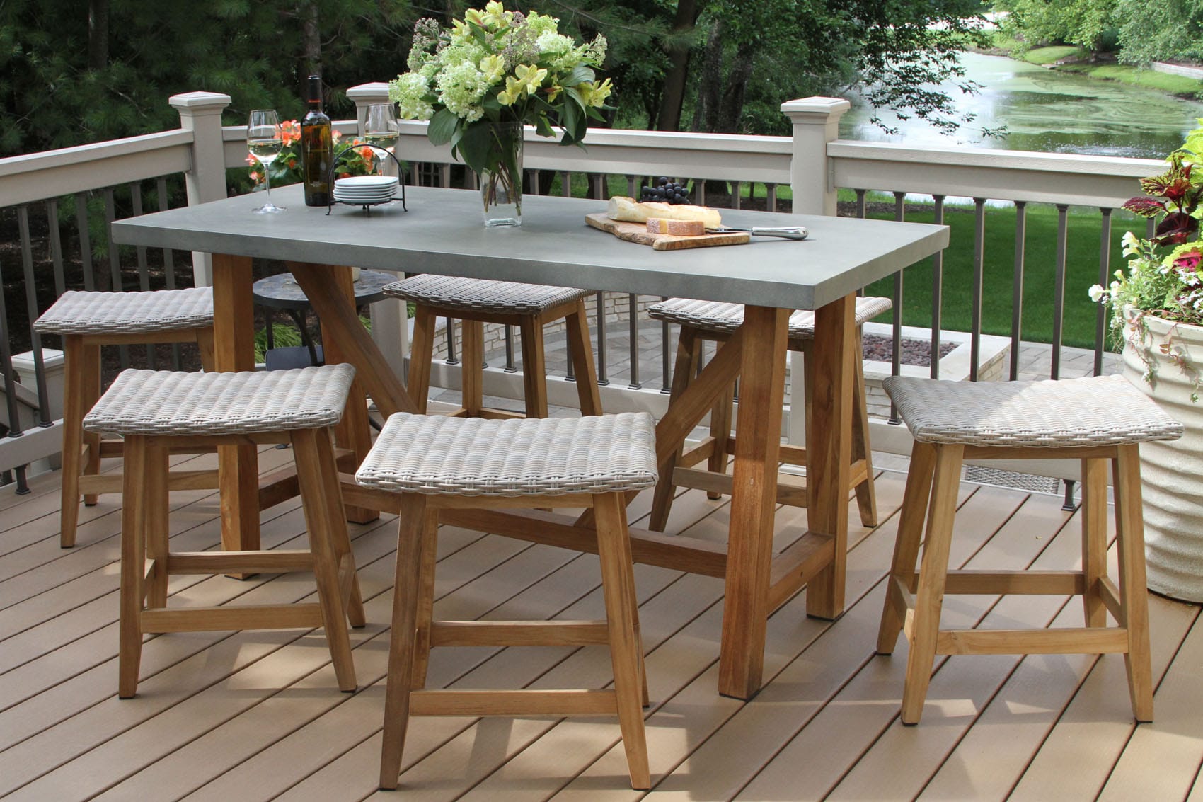 Composite Counter Height Dining Table, Outdoor Bar Height Bistro Set Canada