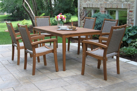 20458 - Rectangle Dining Table with 21090GR Chairs