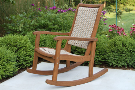 21095ASH - Ash Wicker and Eucalyptus Rocking Chair