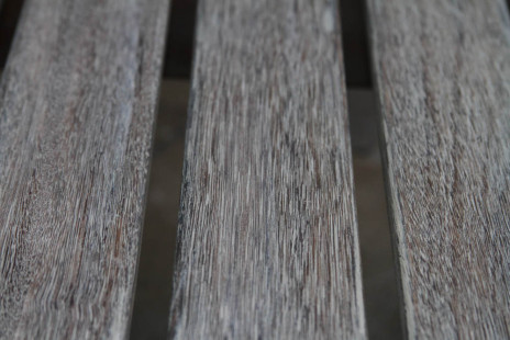GW21095 - Grey Wash Eucalyptus & Driftwood Grey Wicker Rocking Chair - Close up of grey wash