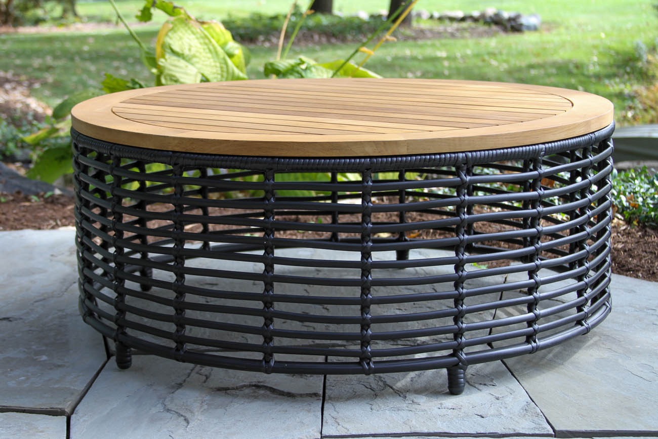 Black Lava Outdoor Coffee Table